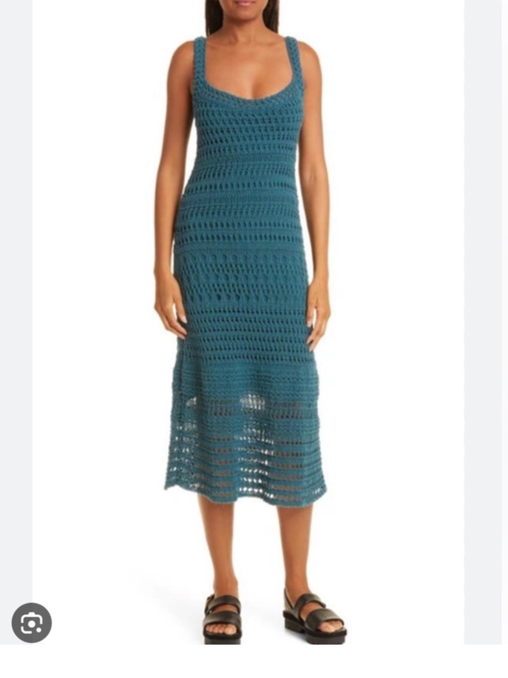 Vince cotton crochet midi dress